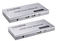 CAT5/CAT6 Ergänzung des Kabel-120m HDMI KVM mit USB Audio und Mic Over IP 1080P