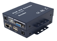 FCC genehmigte 100M VGA Ergänzung über CAT5 mit anpassungsfähigem Audio-KVM