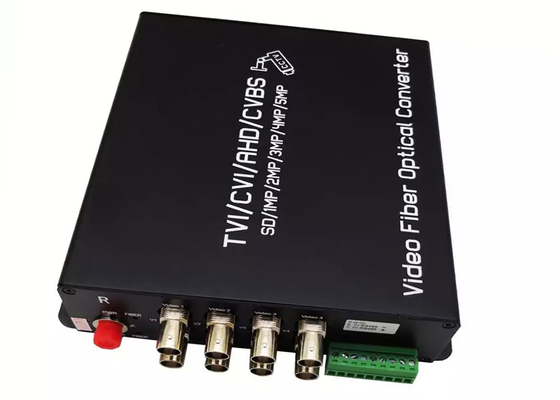 Video 4CH 1080P AHD/CVI/TVI zum Faser-Optikkonverter mit 1CH RS485