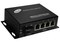 Handels-Medien-Konverter des Ethernet-1310/1550nm mit 1 Faser und 4 POE-Häfen