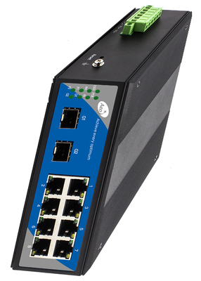 Gigabit 8-Port Smart SFP Switch Industrial Ring Loop Managed 8 POE und 2 SFP
