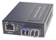 1x10/100BASE-T auf 2x100BASE-X SFP-Glasfaser-Ethernet-Switch-Konverter mit Netzteil