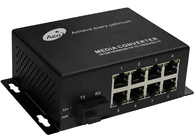 10/100M Commercial Fiber Media Konverter mit 1 Faser und 8 Ethernet-Anschlüssen