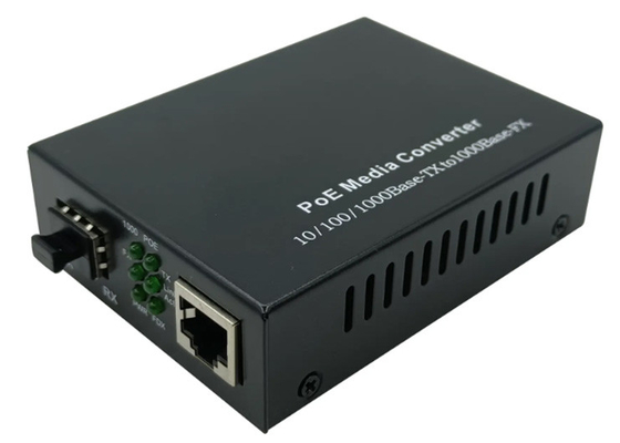 Faser-Medien-Konverter 10/100/1000Mbps SFP POE mit 1 PoE-Hafen und 1 SFP-Schlitz