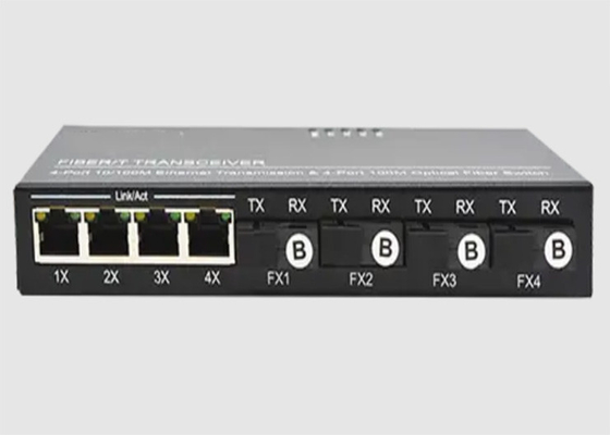 Selbst-MDI-Ethernet-Faser-Schalter mit Ethernet 4 10/100TX + 4 Häfen der Faser-100FX