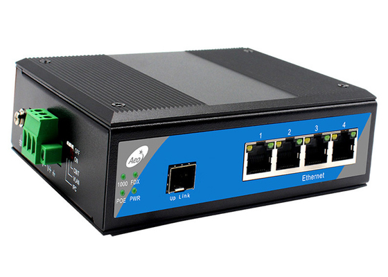 Single Mode Single Fiber SFP Fiber Switch mit 1 SFP-Slot und 4 Ethernet-Ports