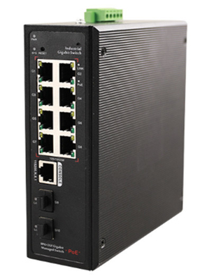 Industrie-BT PoE L2 Managed Switch 10 Port Vollgigabit-Doppelstrom-Eingang