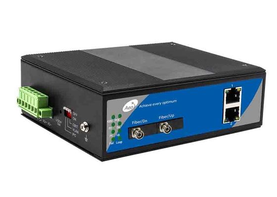 Industrieller Ring Loop Ethernet Fiber Switch 10/100Mbps 2 POE und 2 Faser-Häfen