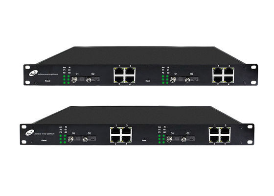 Gehandhabtes Faser-Optik optischen 8 den Ethernet-Anschlüssen zu des Ethernet-Schalter-4