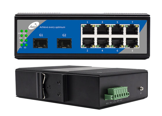 8 der Port-Gigabit Ethernet Schalter mit SFP 1310/1550nm handhabte 2 8 POE Ethernet-Anschlüsse SFPs und