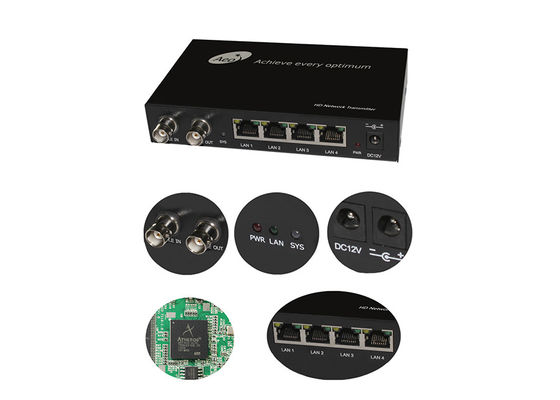 Ethernet 10/100Mbps über Koaxialkonverter, 95Mbps POE zu BNC-Konverter