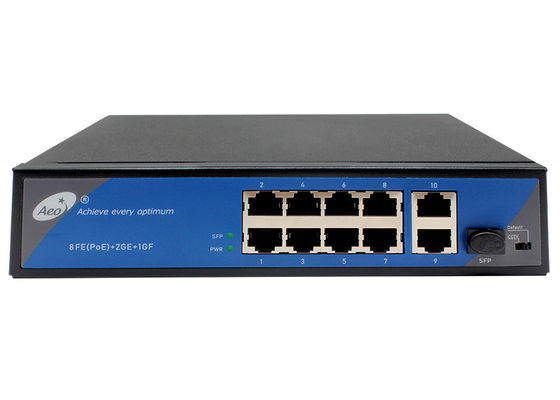 Port-POE Schalter IPC-Ergänzungs-250m 10/100M 8 mit Faser Uplink