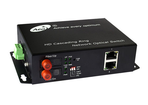 Kaskadierender Handelsmedien-Konverter mit 2 Ethernet-Anschlüssen