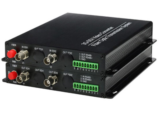 2CH 3G SDI HD SDI optischen Hafen des Faser-zum Optikkonverter-2 BNC 1