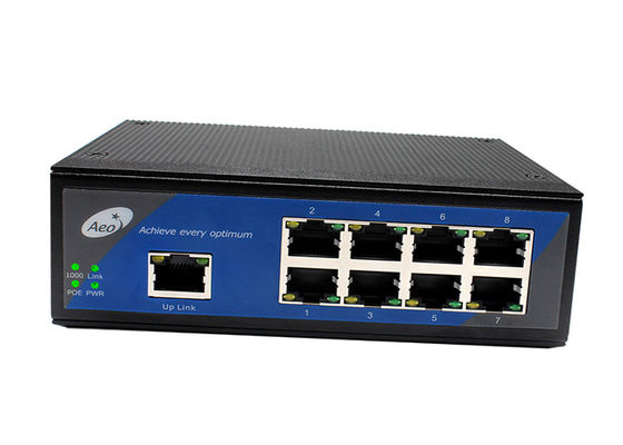 Industrieller POE Portschalter 1 100M Uplink FCC 8 8 10/100M Ethernet Ports
