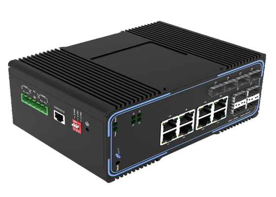 IP40 handhabte SFP-Faser-Schalter mit Ethernet-Anschluss 8 10/100/1000Mbps