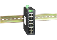Industrielle Häfen Führungsschiene-Ring Ethernet Fiber Switchs 8GE UTP+4 SFP