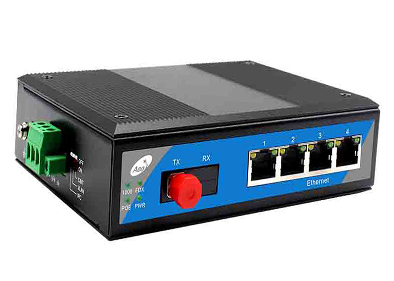 FCC Fiber POE Switch 4/8/16/24 Ports Netzwerkschalter mit VLAN und IPC 250m