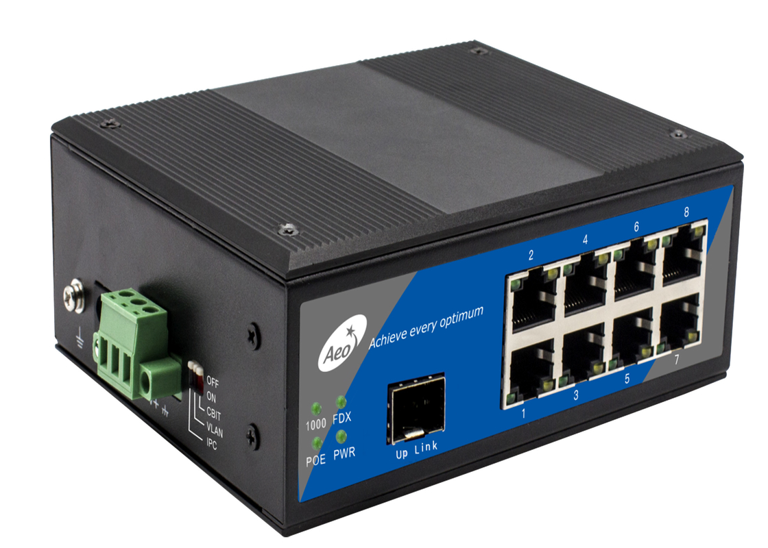 Single Fiber Port POE Ethernet-Switch mit externer Stromversorgung mit 8 Ports