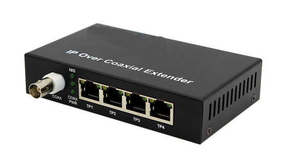 10 / 100M PoE über Coaxial Extender Ethernet und POE über Coax 4 Ethernet Ports 1 BNC