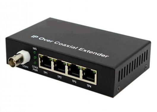 10/100Mbps POE über Koax EOC Converter 2 km mit 1 BNC und 4 POE Ethernet-Ports