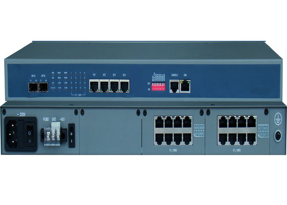 E1 Fiber Media Converter mit 4/8/16 E1 Ports und 4 Ethernet Ports und 2 SFP Ports