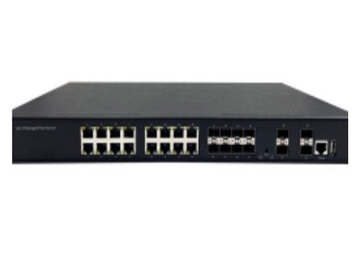 10G verwalteter Fiber Ethernet-Switch mit 4 1G/10G SFP+ und 16 1000Mbps Ethernet +8 1000Mbps SFP-Ports