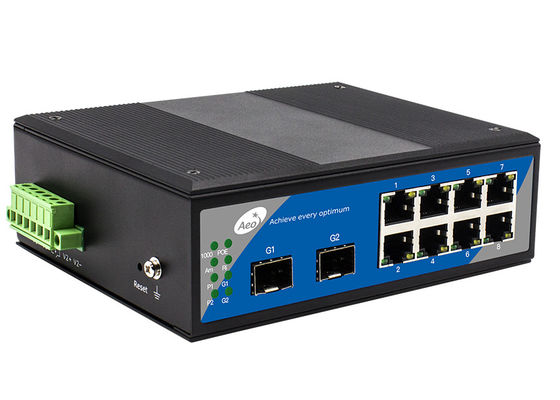 Gehandhabter Schalter-voller Gigabit 8 SFPs POE POE-Ethernet 2 SFP-Hafen